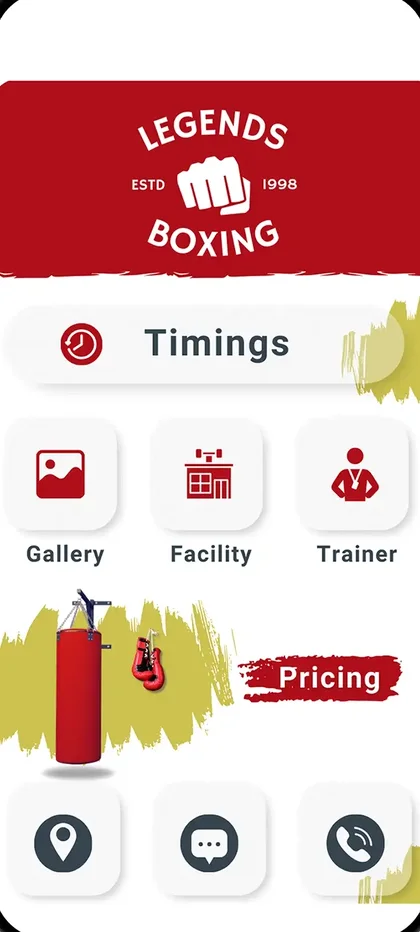 Boxing club member app