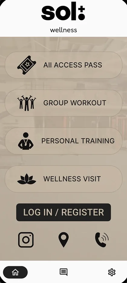 Wellness studio member app
