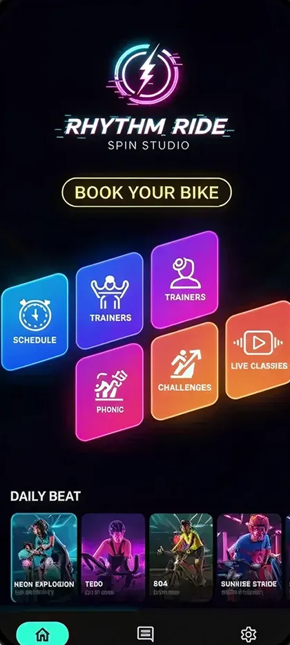 Member app designed for a spin studio